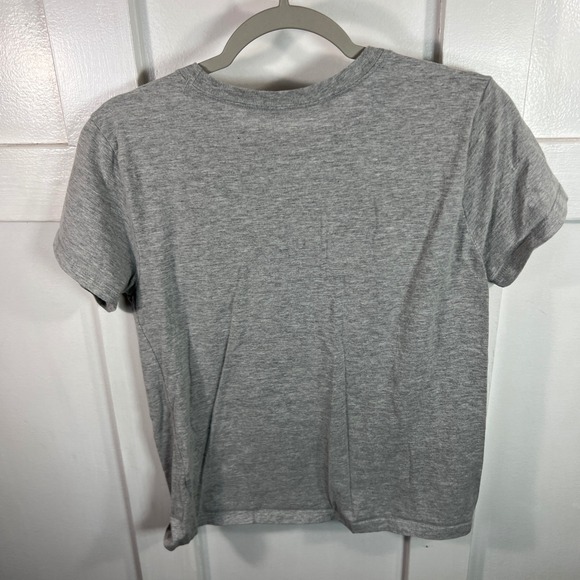 Champion Ladies Script Logo Graphic T-Shirt Heather Grey Short Sleeve Sz Medium - Picture 3 of 5
